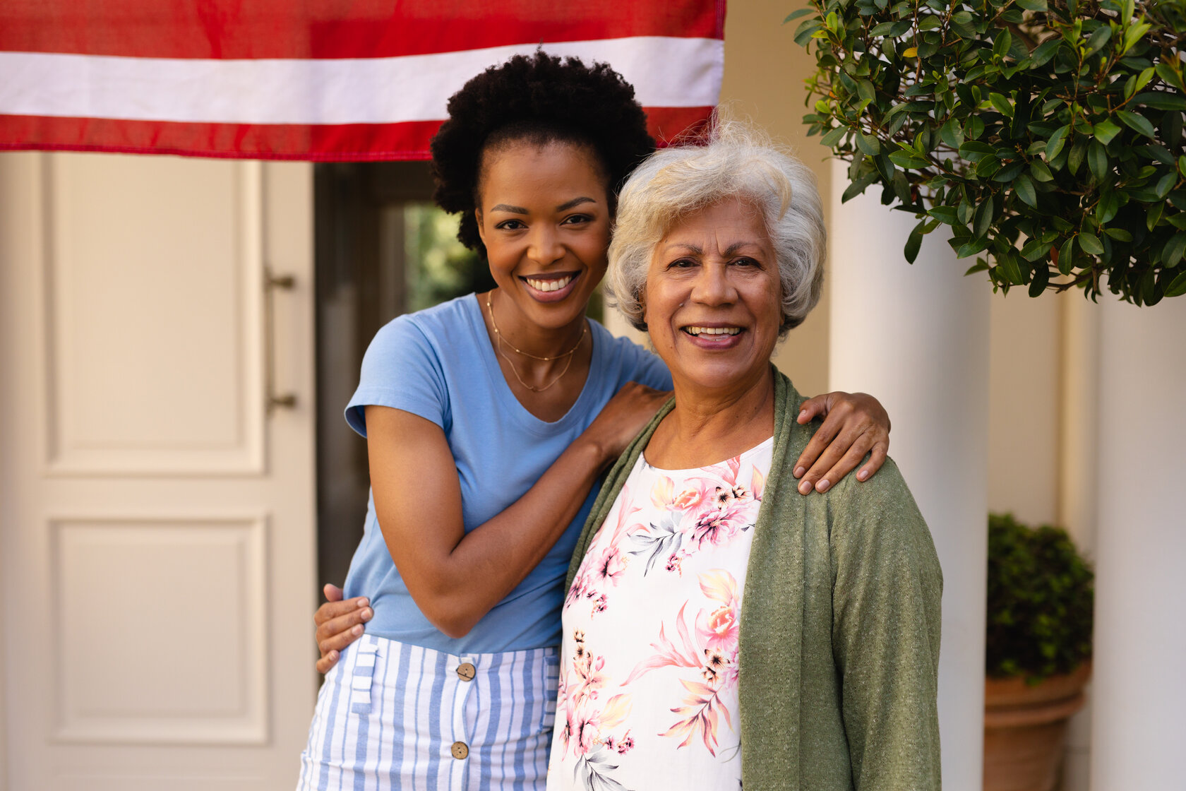 Mother and daughter in home health care services in Wayne county, MI.