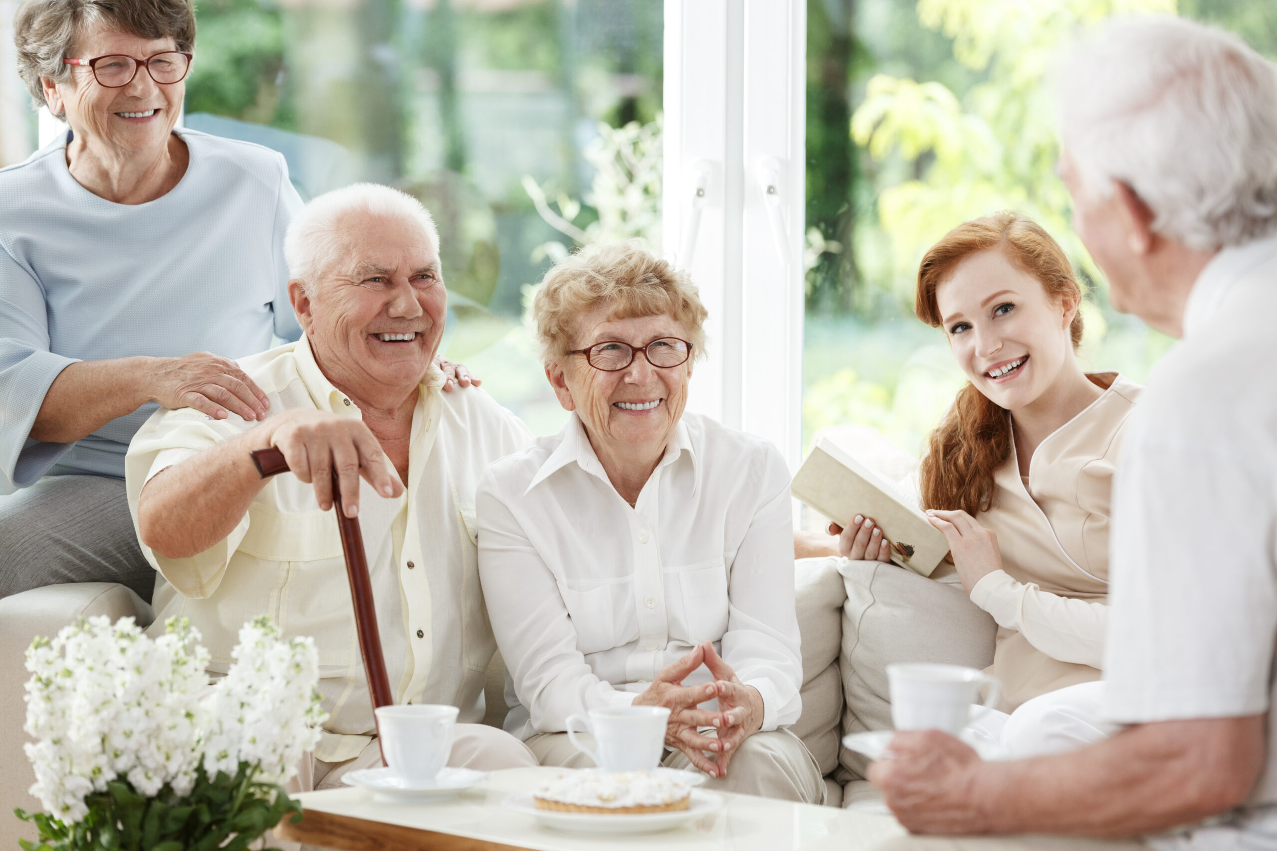 Senior and family in home health care services near me.